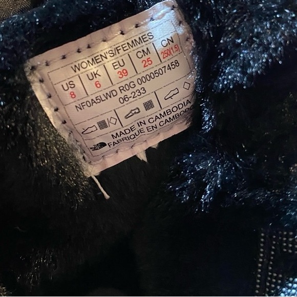 New! the north face women Black Themoball Lace Up Waterproof Winter Boots 8 - Picture 9 of 9